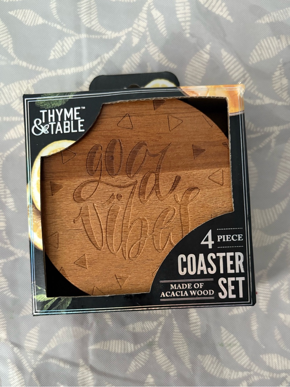 Thyme & Table Acacia Wood Coaster Set of 4